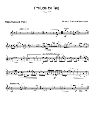 PRELUDE FOR TAG For Oboe or Flute F Major