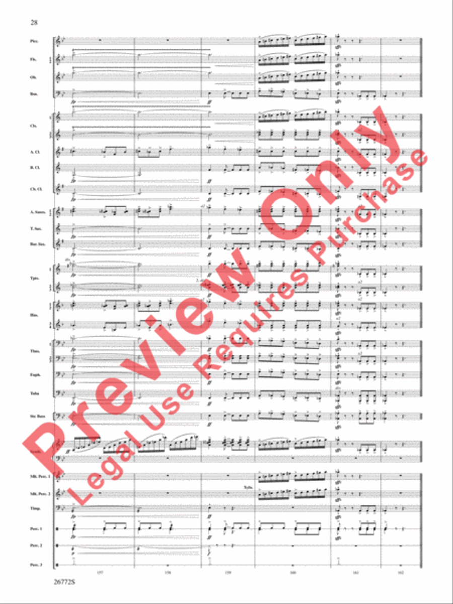 March: The Lion's Gate (Movement 1 from Sea to Sky) Concert Band scores gallery preview page 29