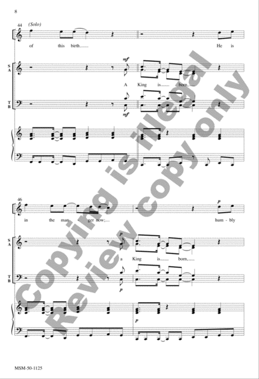 A King Is Born 4-Part scores gallery preview page 8