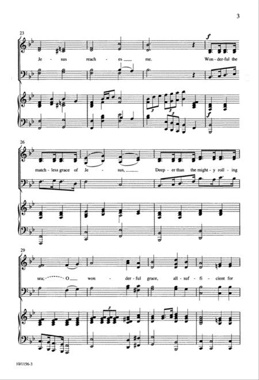 Wonderful Grace of Jesus Divisi scores gallery preview page 3