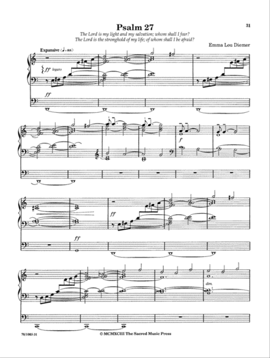 Psalms for Organ Organ Solo scores gallery preview page 17