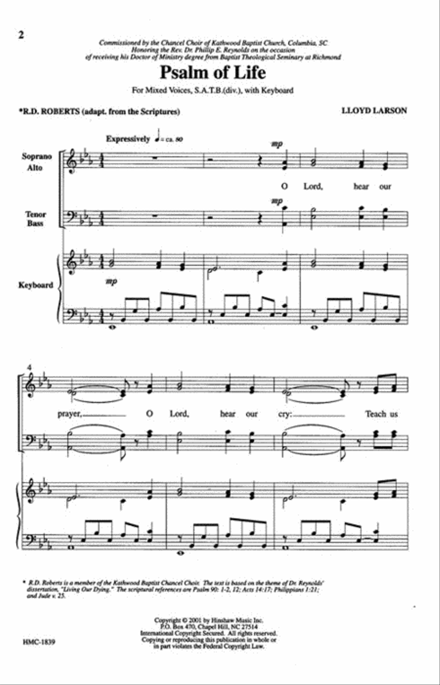 Psalm of Life SSAATTBB scores gallery preview page 2