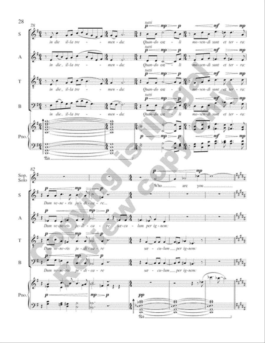A Walt Whitman Requiem 4-Part scores gallery preview page 34