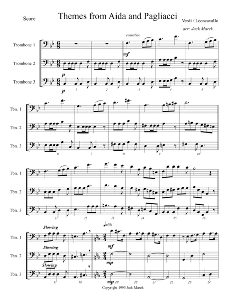 Aida - Pagliacci Trombone Trio image number null