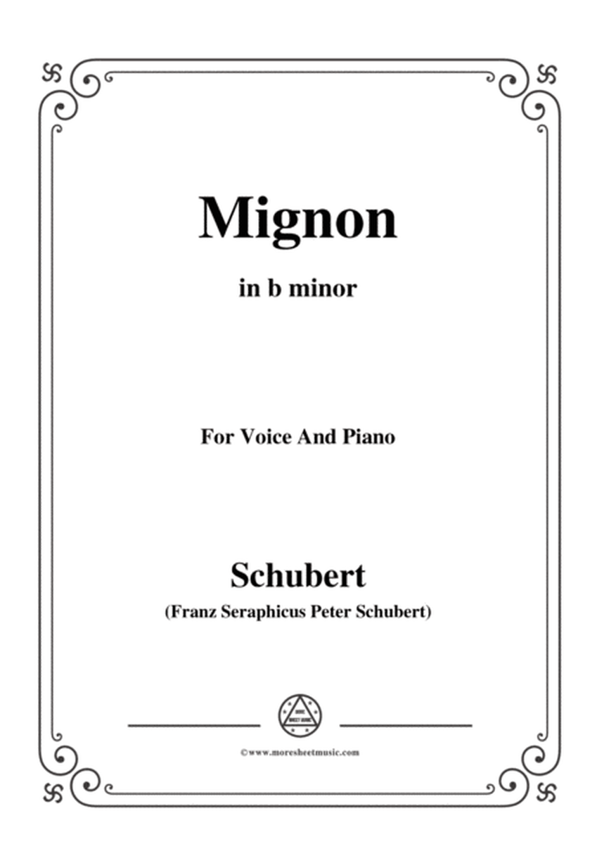 Schubert-Mignon II,D.727,in b minor,for Voice&Piano image number null