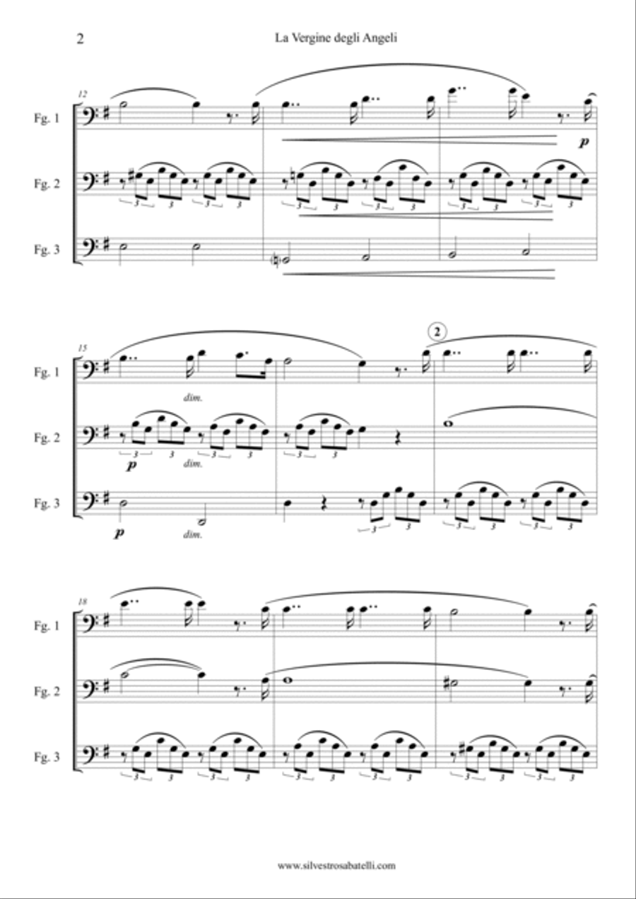La Vergine degli Angeli - G. Verdi Woodwind Trio scores gallery preview page 3