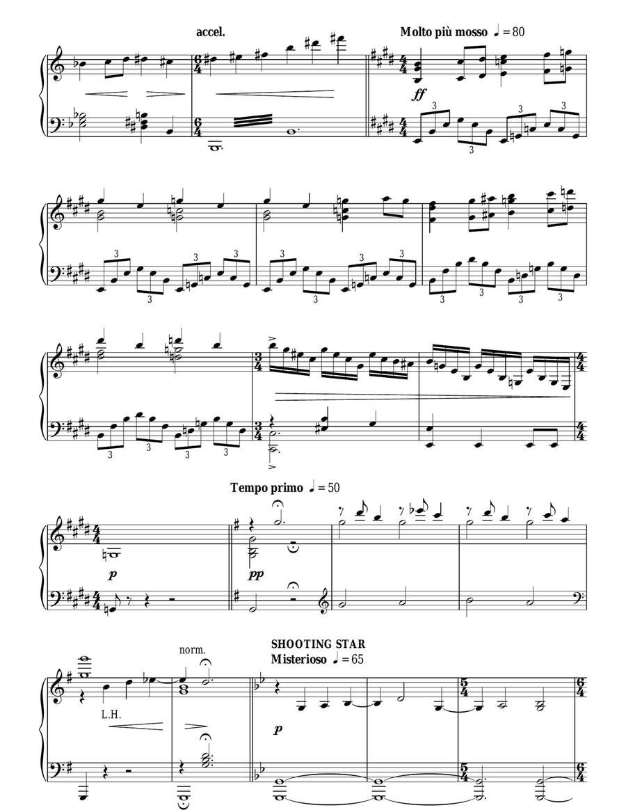 Snowdrop / Shooting Star / Epilogue Piano Solo scores gallery preview page 2