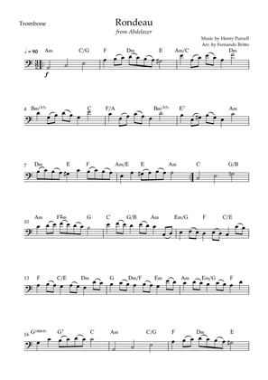 Rondeau (from Abdelazer) for Trombone Solo Chords