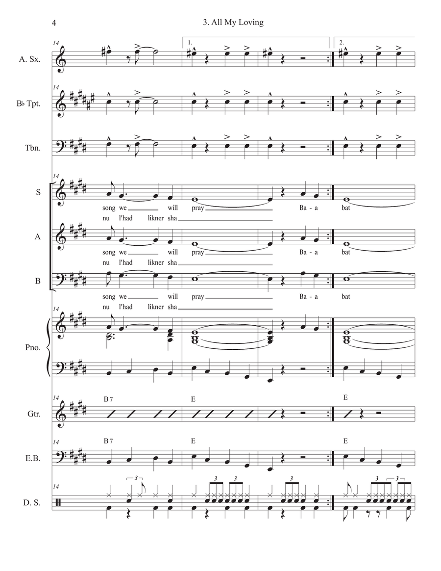All My Loving Cover Band scores gallery preview page 4