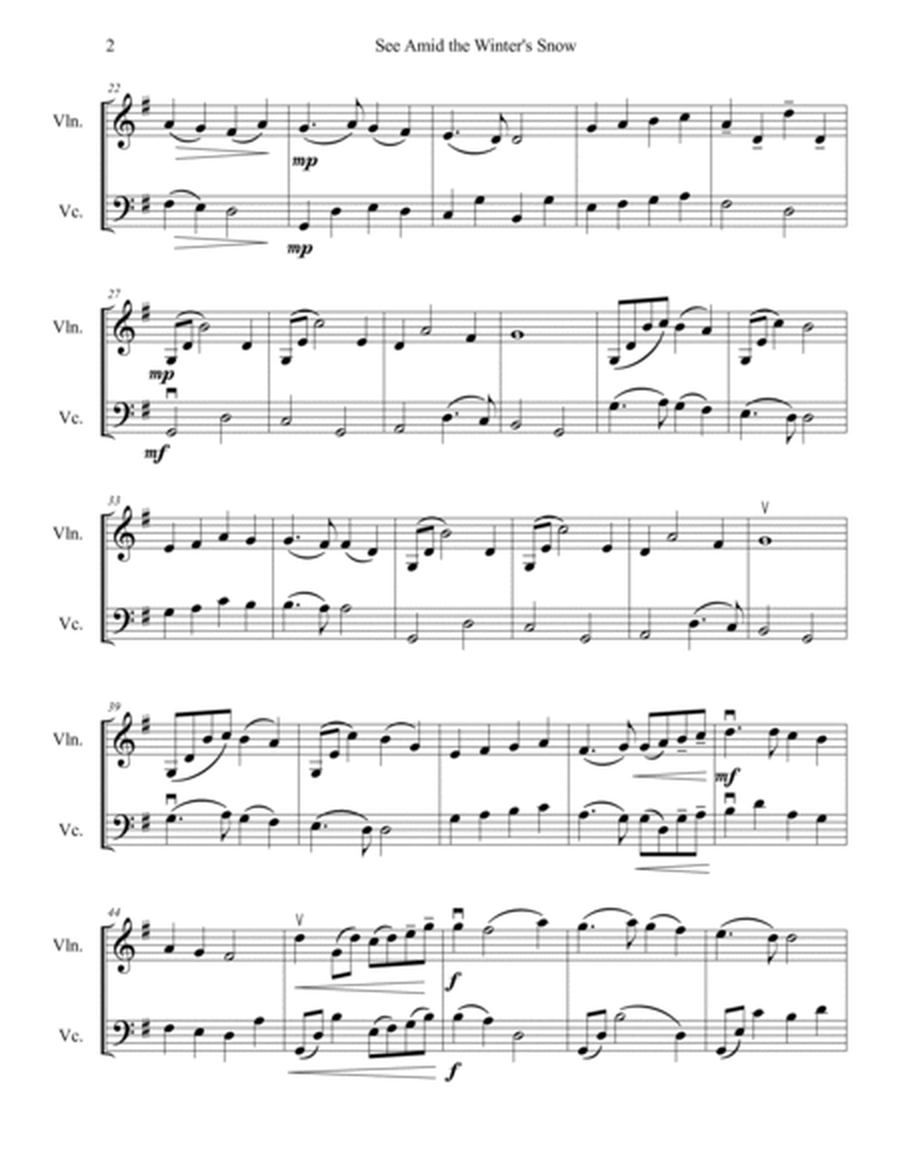 Christmas Joy for Violin and Cello -- 3 Intermediate Arrangements image number null