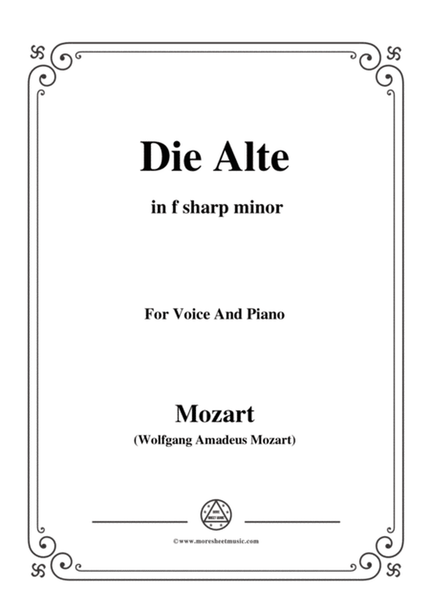 Mozart-Die alte,in f sharp minor,for Voice and Piano image number null