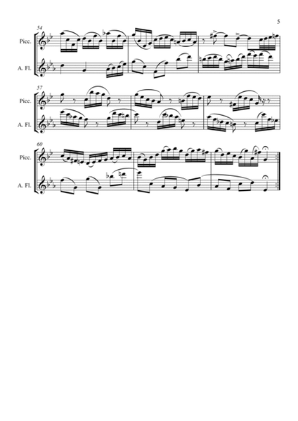 PARTITA BWV 1013 COURANTE by J.S.BACH arranged for Piccolo and Alto Flute image number null