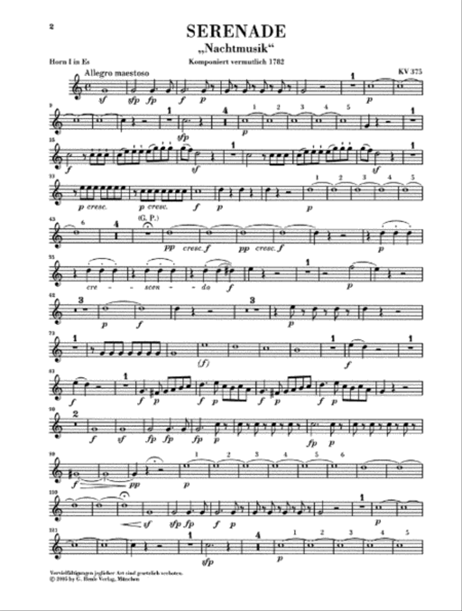 Serenade in E-flat Major, K. 375 Bassoon scores gallery preview page 9