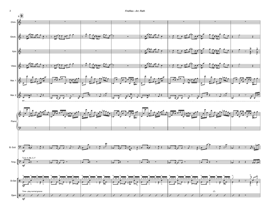 Fireflies Percussion Ensemble scores gallery preview page 2