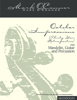 Book cover for October Impressions (mandolin part – mandolin, guitar, percussion)