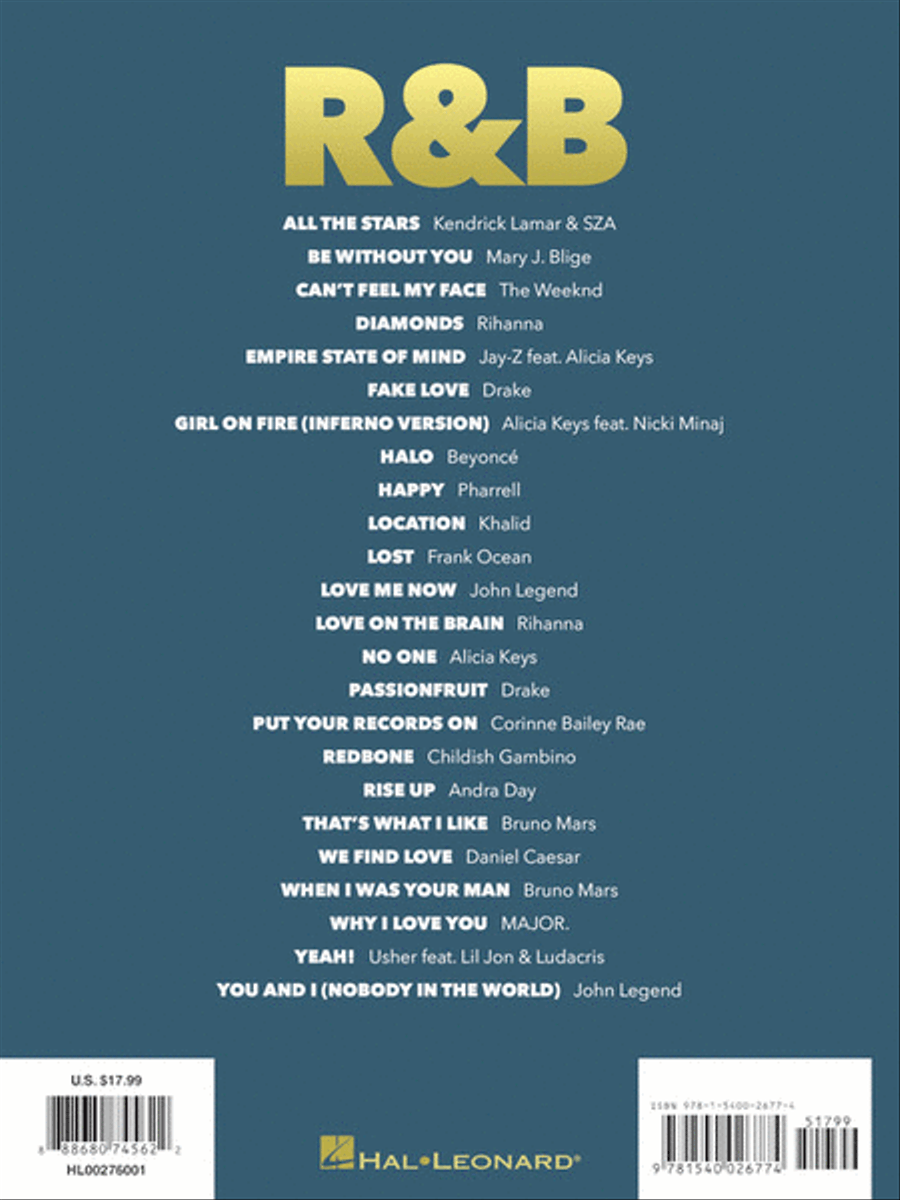 Contemporary R&B Hits Piano, Vocal, Guitar scores gallery preview page 6