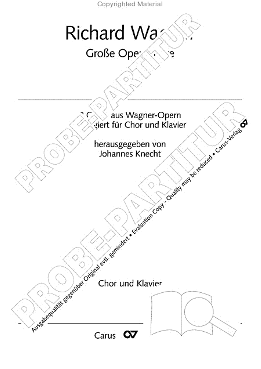 Choral collection Great Opera Choruses - Richard Wagner (choir & piano) Choir scores gallery preview page 2