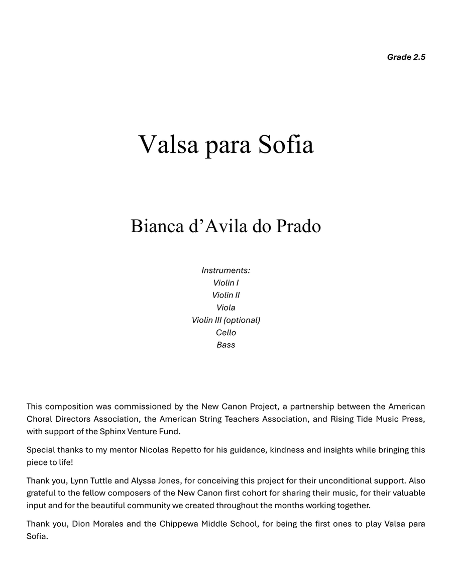 Valsa para Sofia String Orchestra scores gallery preview page 2