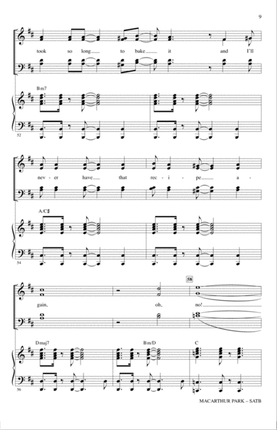 MacArthur Park (arr. Mark Brymer) 4-Part scores gallery preview page 8