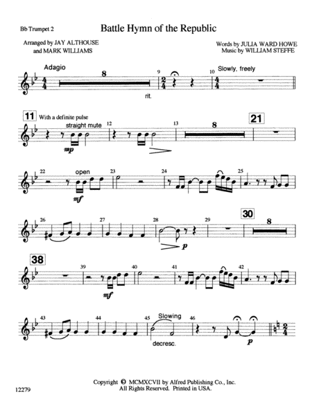 Battle Hymn of the Republic: 2nd B-flat Trumpet