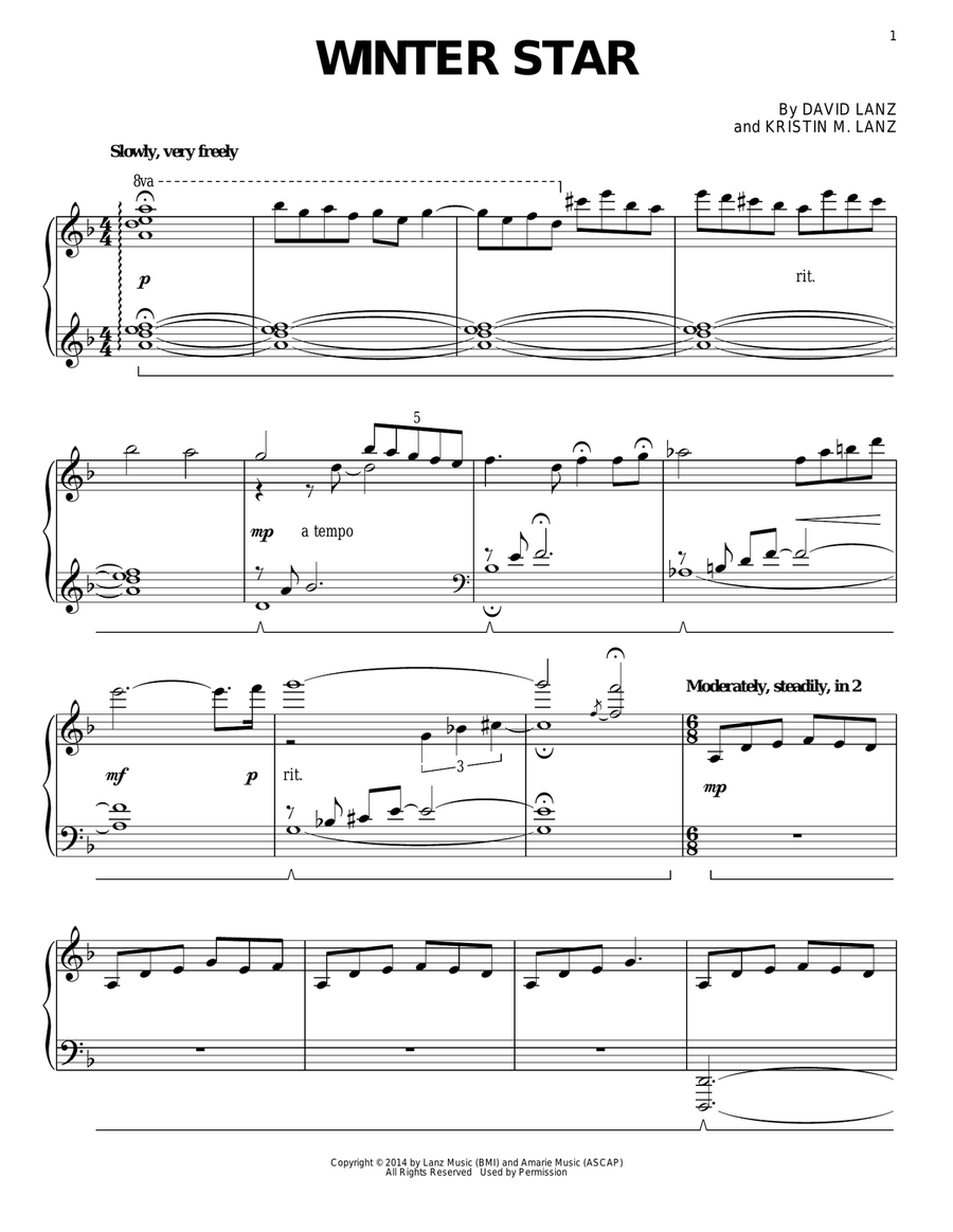 Winter Star Winter Star Piano Solo scores gallery preview page 1