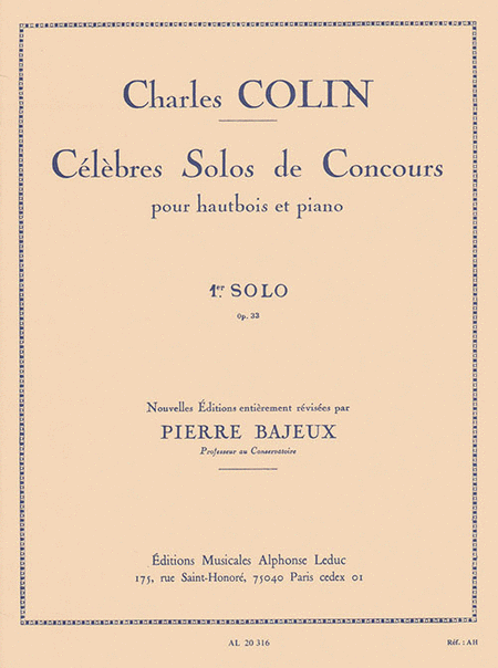 Celebres Solos de Concours - 1st Solo, No. 33