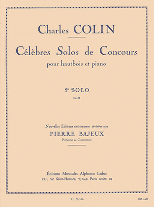 Book cover for Celebres Solos de Concours - 1st Solo, No. 33