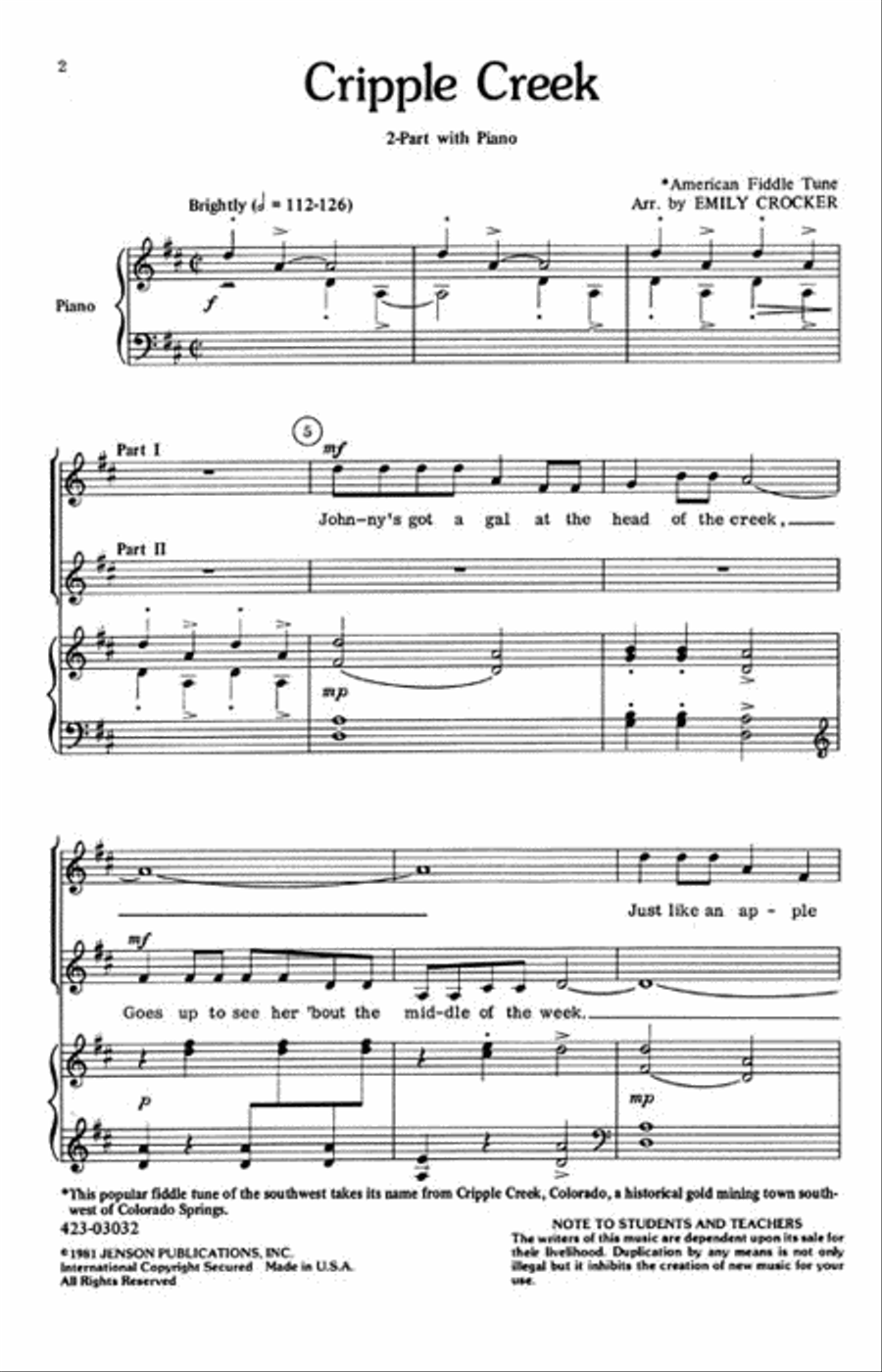 Cripple Creek 2-Part scores gallery preview page 2