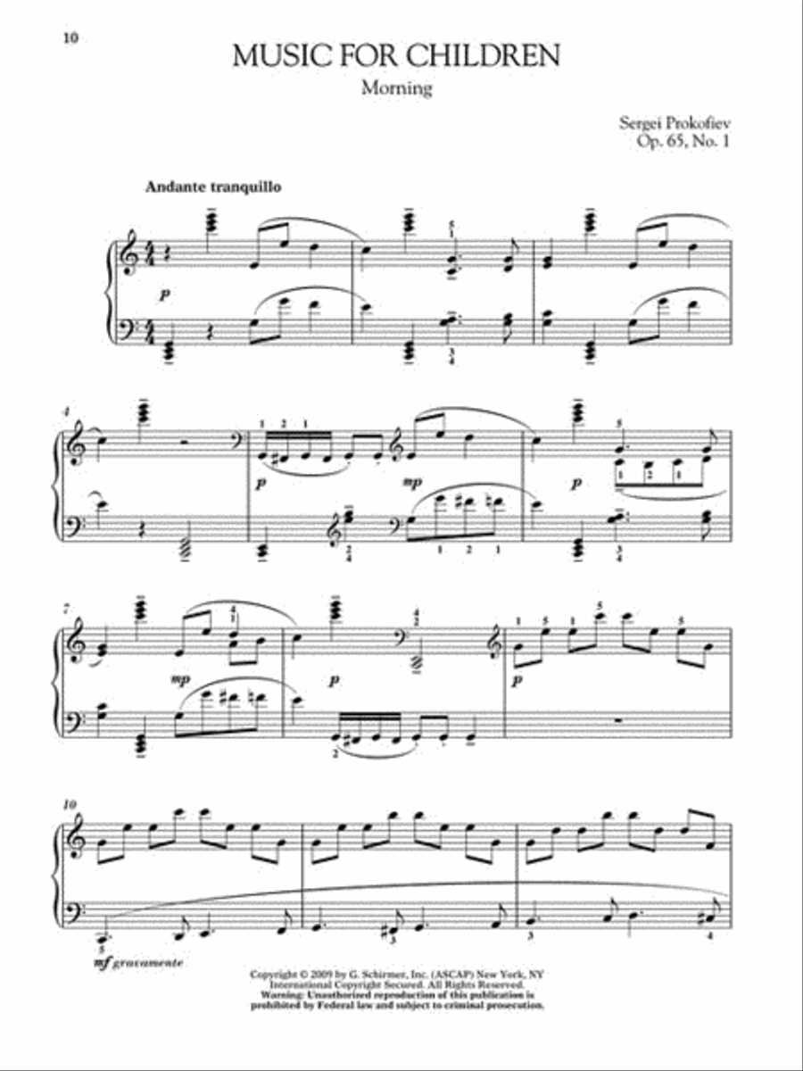 Music for Children, Op. 65 Piano Solo scores gallery preview page 6