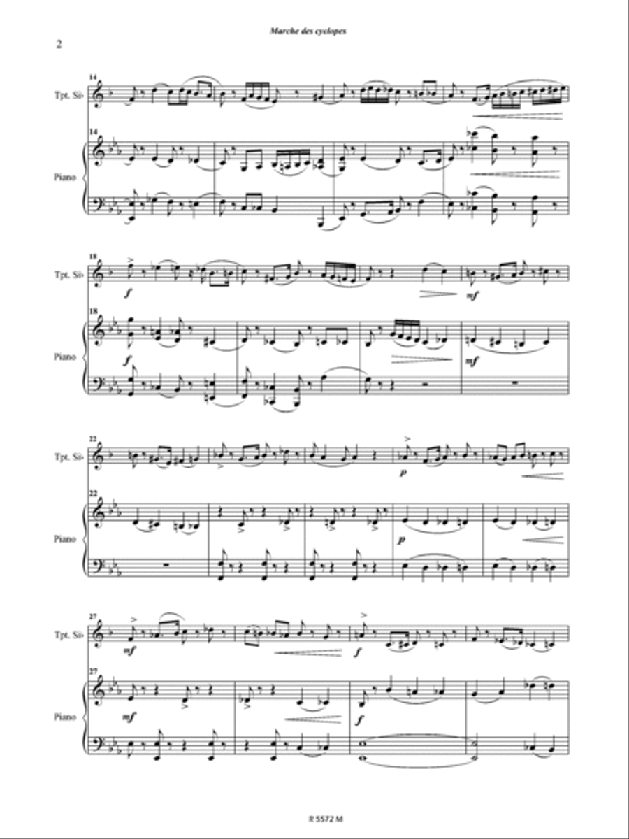 Marche des cyclopes Marche des cyclopes Trumpet Solo scores gallery preview page 3
