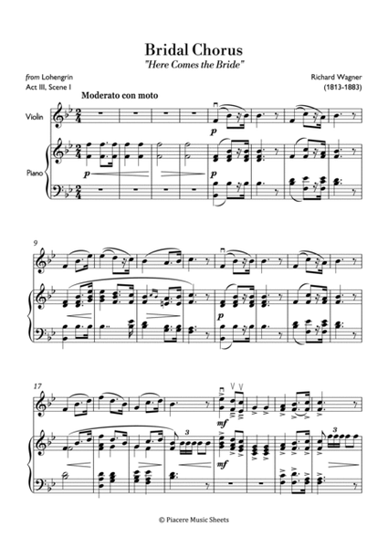 Wagner - Bridal Chorus in B-flat Major - Intermediate image number null