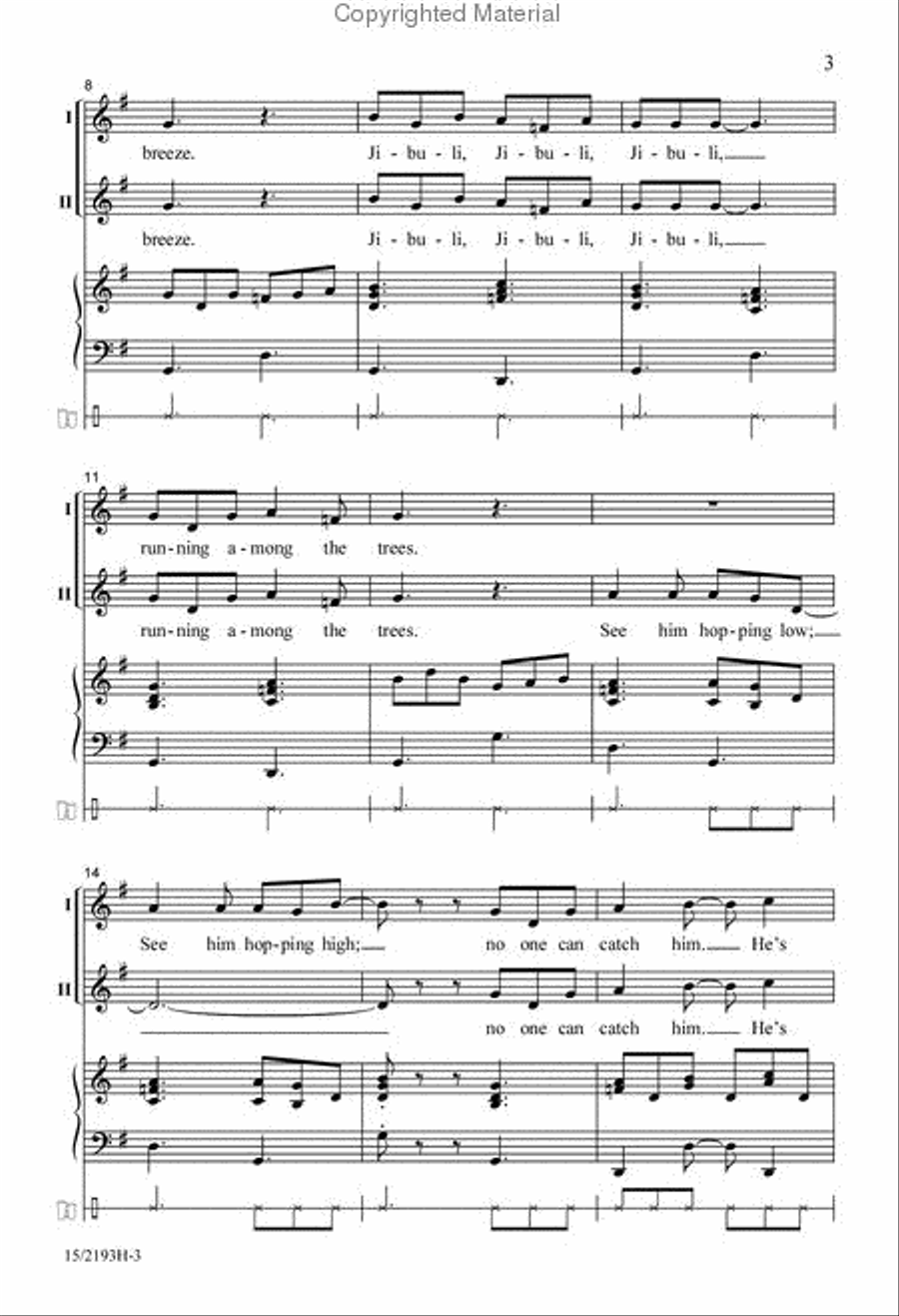 Jibuli, Jibuli 2-Part scores gallery preview page 3