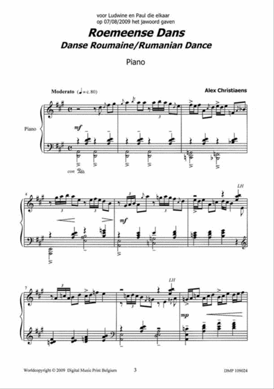 Roemeense Dans Piano Solo scores gallery preview page 2