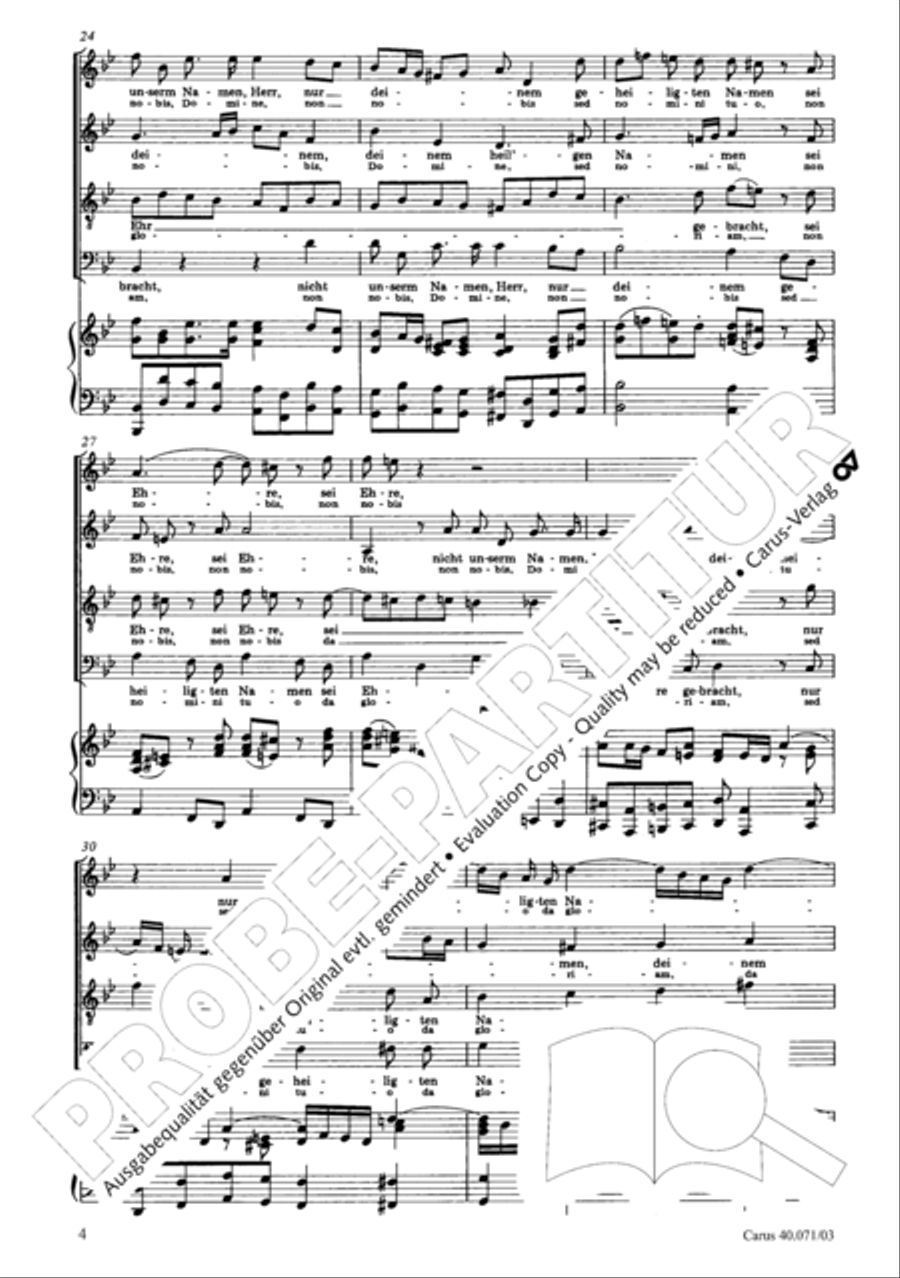 Psalm 115 (Der 115. Psalm) SSAATTBB scores gallery preview page 11
