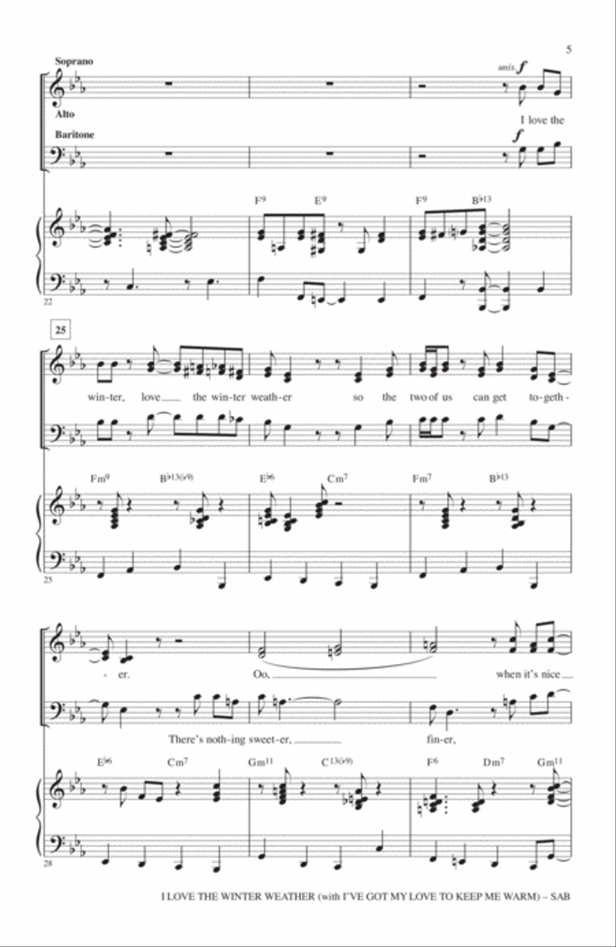 I Love The Winter Weather 3-Part scores gallery preview page 4