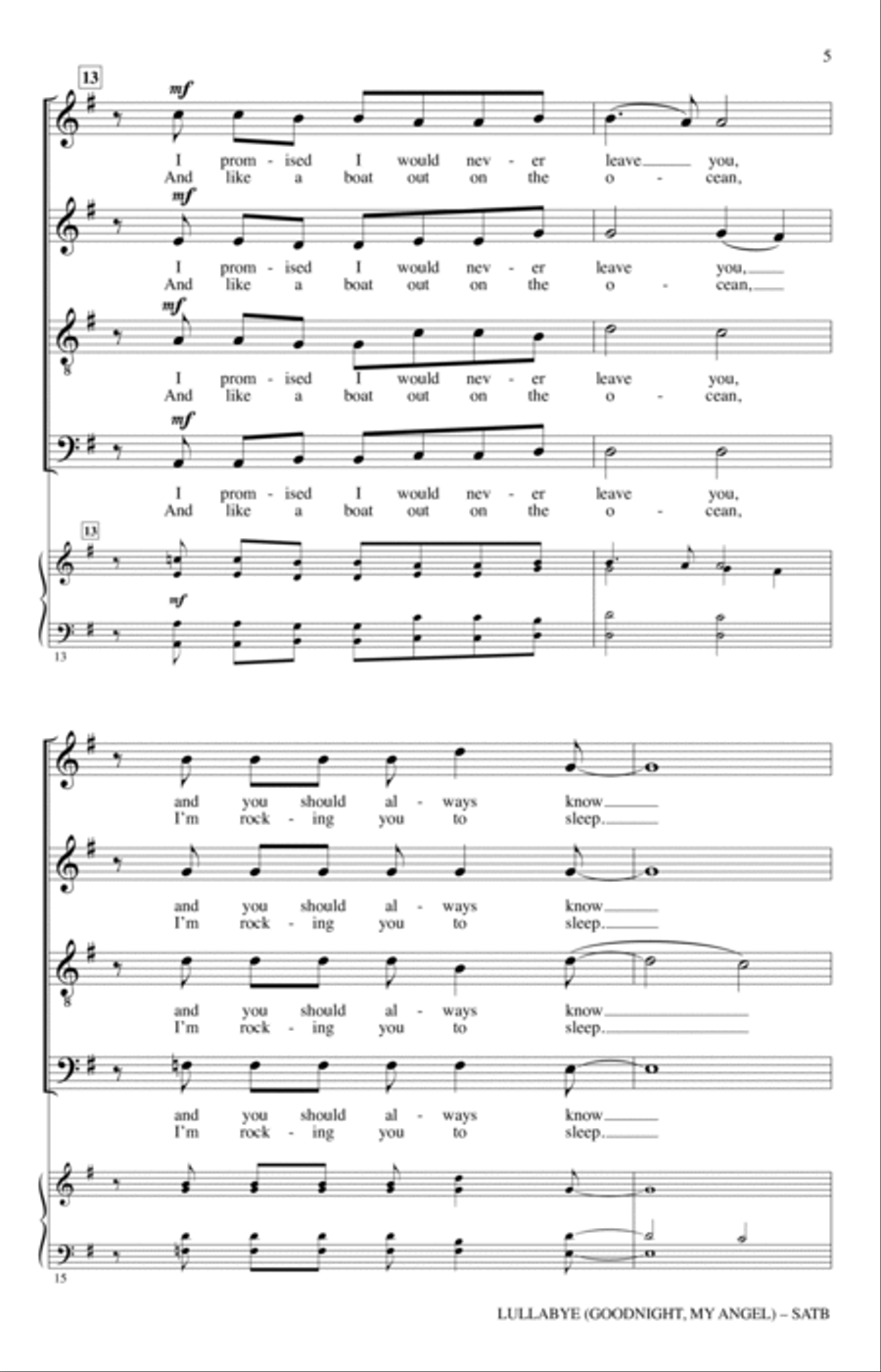 Lullabye (Goodnight, My Angel) (arr. Philip Lawson) 4-Part scores gallery preview page 4
