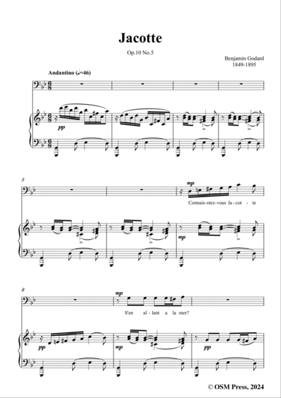 B. Godard-Jacotte,in g minor,Op.10 No.5 Voice scores gallery preview page 3