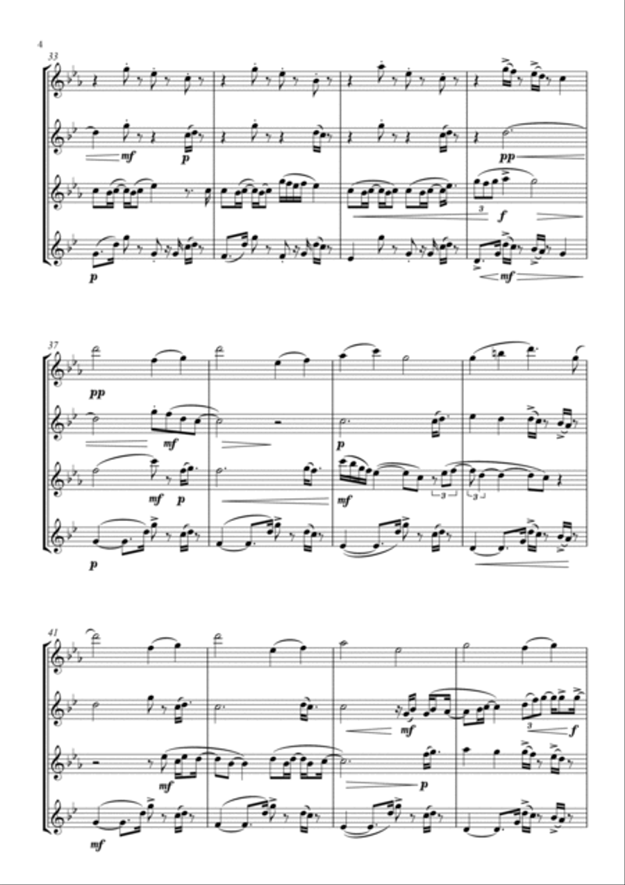 Lost Cause Woodwind Quartet scores gallery preview page 4