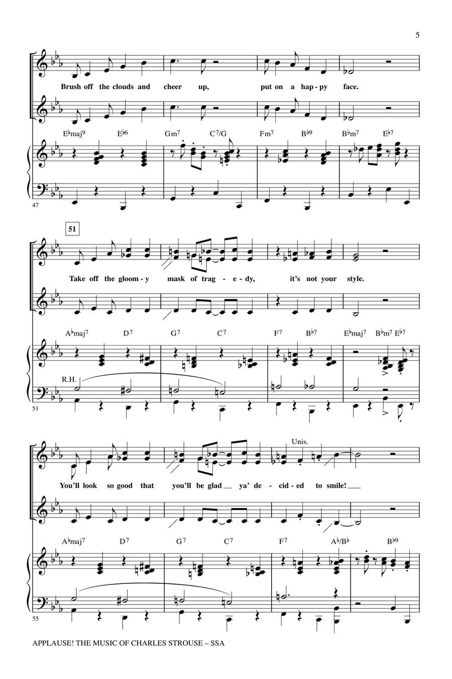 Applause! - The Music of Charles Strouse SSA scores gallery preview page 5
