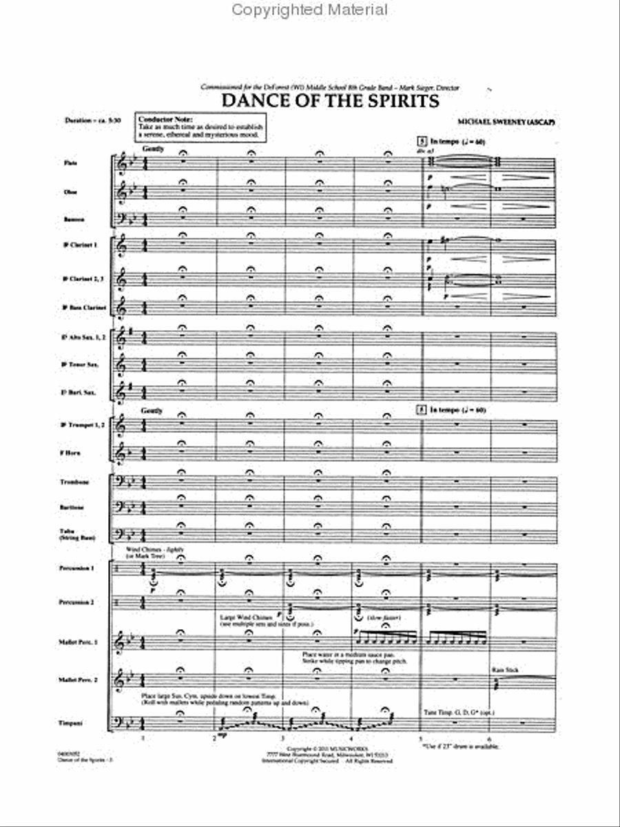 Dance of the Spirits Dance of the Spirits Concert Band scores gallery preview page 2