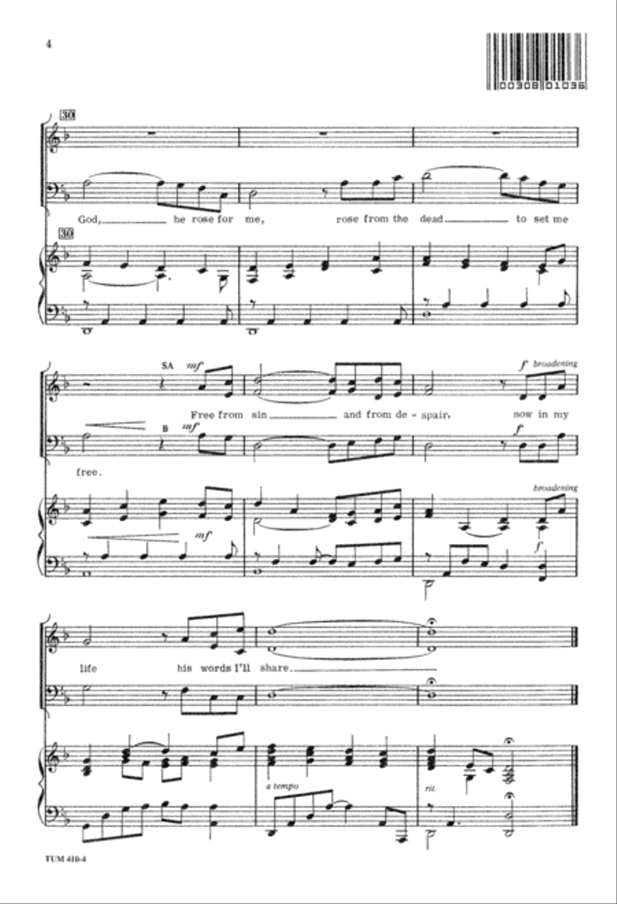 On the Cross for Me 3-Part scores gallery preview page 5