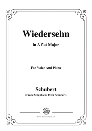 Schubert-Wiedersehn,in A flat Major,for Voice and Piano