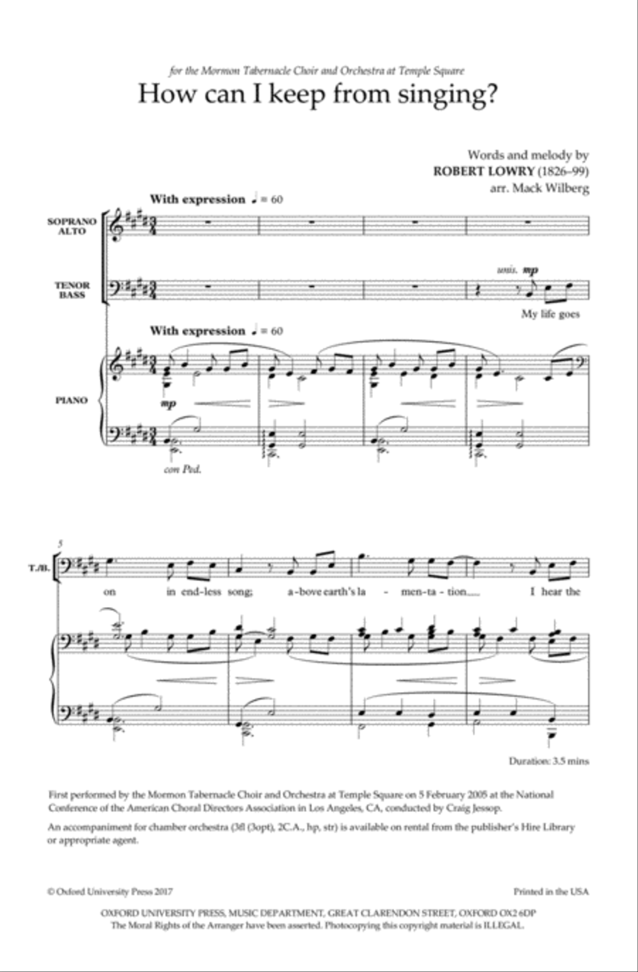 How can I keep from singing? 4-Part scores gallery preview page 2
