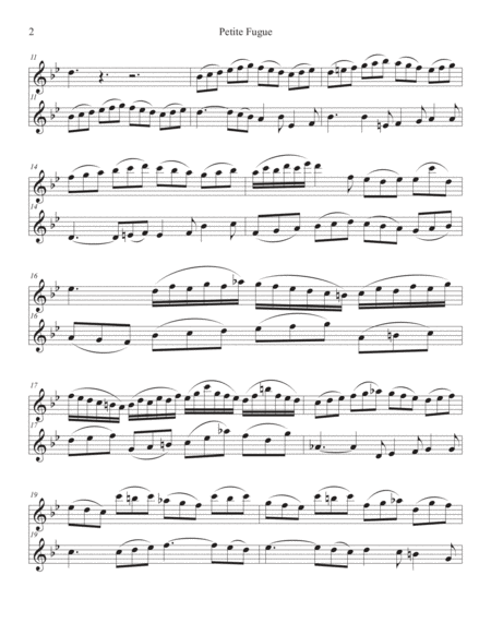 Petite Fugue(Saxophone Duet) image number null