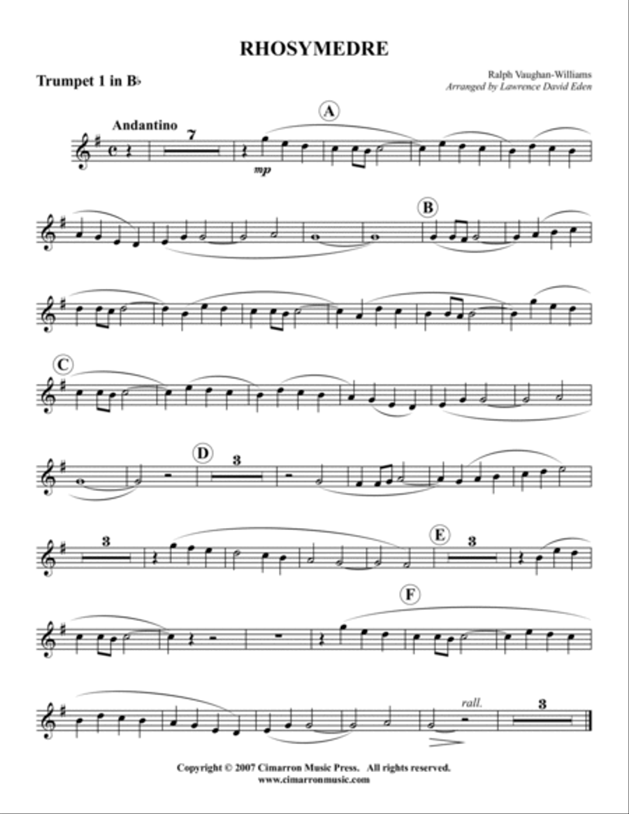 Rhosymedre Brass Quintet scores gallery preview page 4
