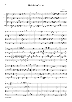 Book cover for Handel Halleluia Chorus, for string quartet, CH104