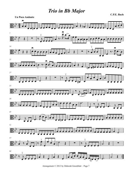 Baroque Trios for Strings - Viola C