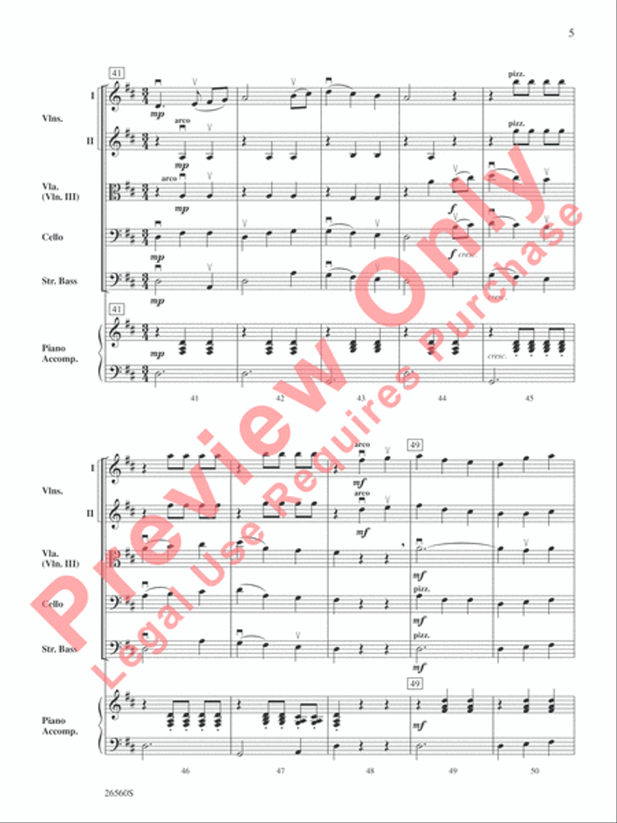 A Merry-achi Christmas String Orchestra scores gallery preview page 6