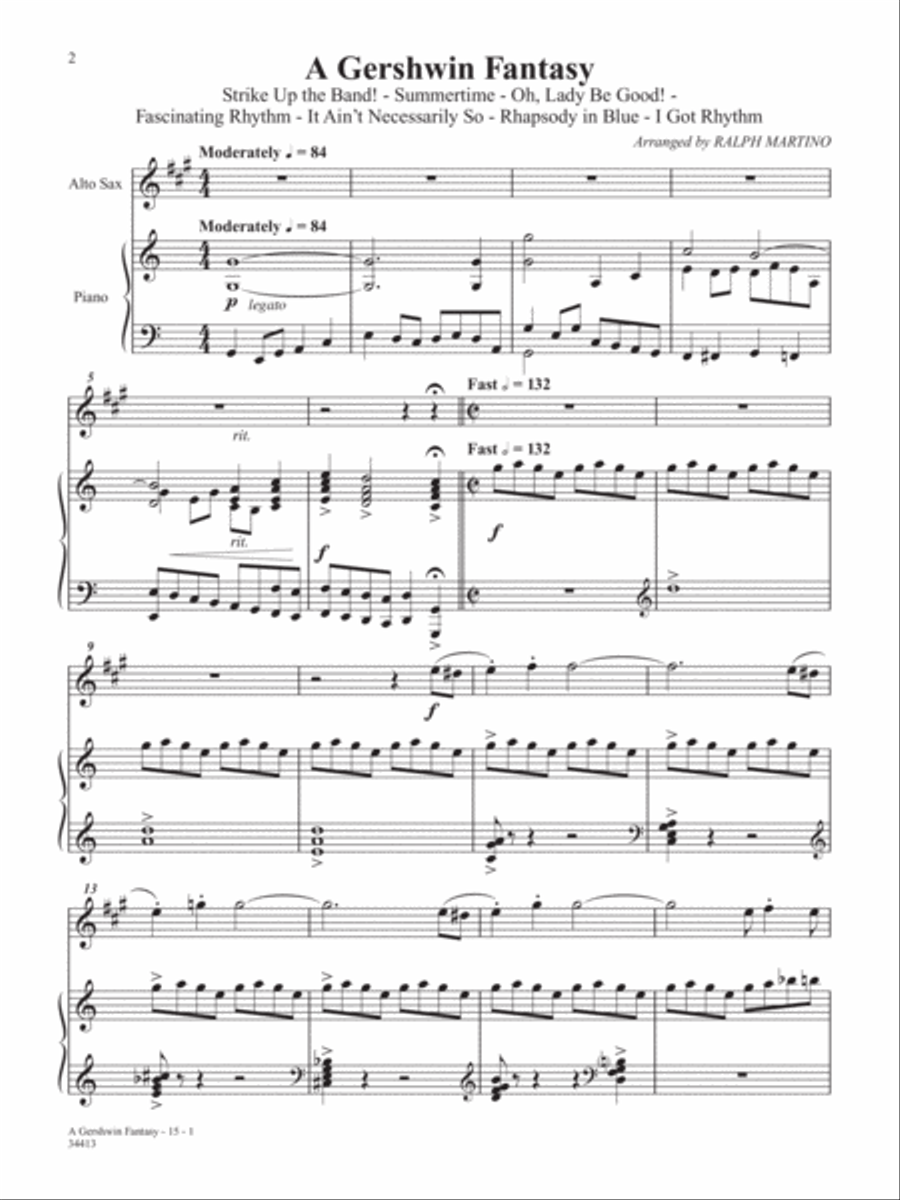 A Gershwin Fantasy Small Ensemble scores gallery preview page 6