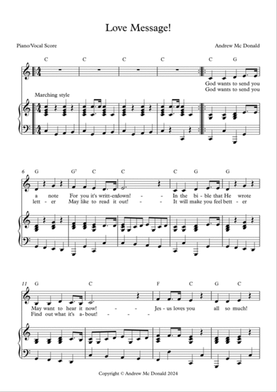 Love Message! Piano, Vocal, Guitar scores gallery preview page 2